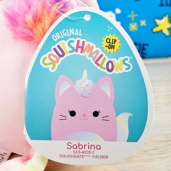 Squishmallow Sabrina the Caticorn 3.5" Clip UltraSoft Stuffed Plush Toy NWT - Picture 10 of 12